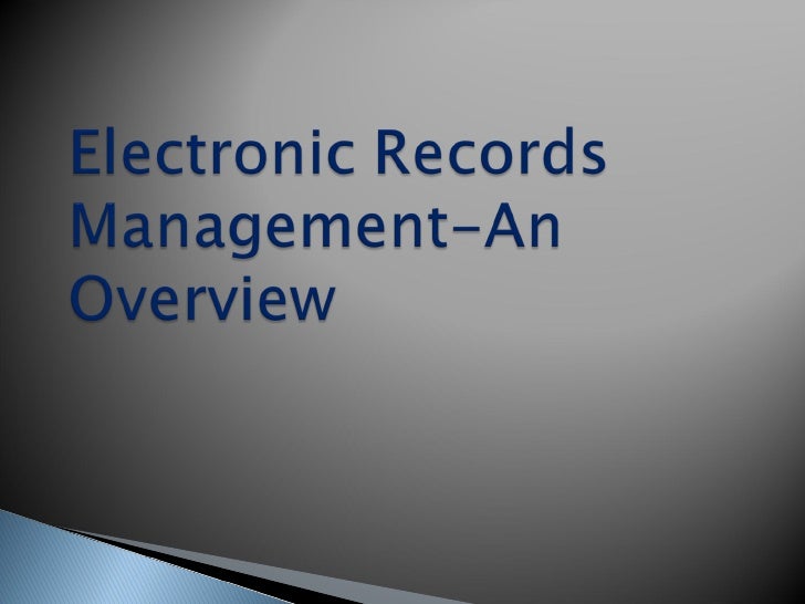 Electronic Medical Record Organization Electronic Medical Record Organization