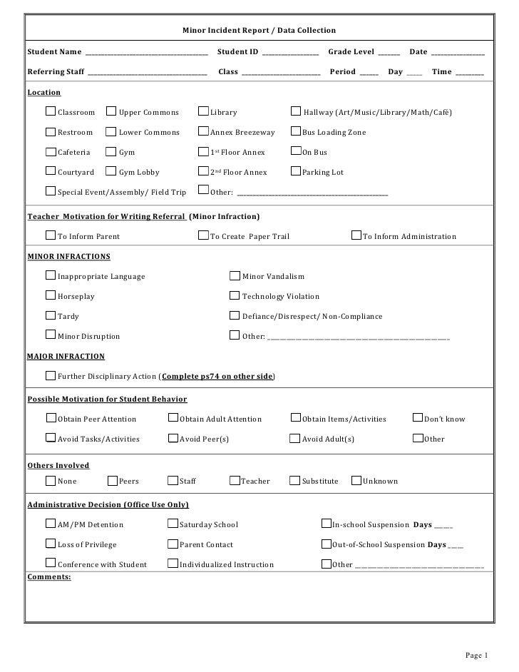 electronic referral form_ 1 student discipline referral form