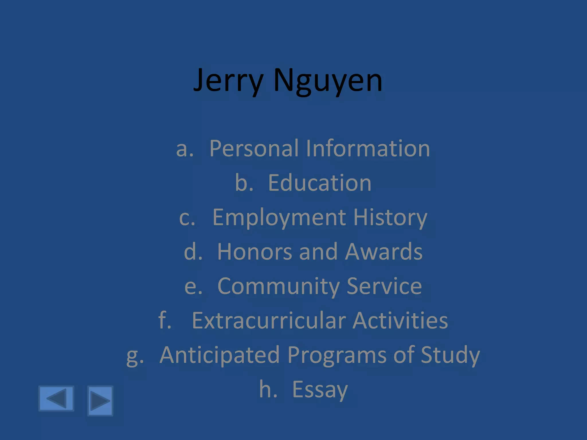 Electronic Resume PPTX Electronic resume pptx