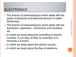 Basic Electronics Presentation | PPT