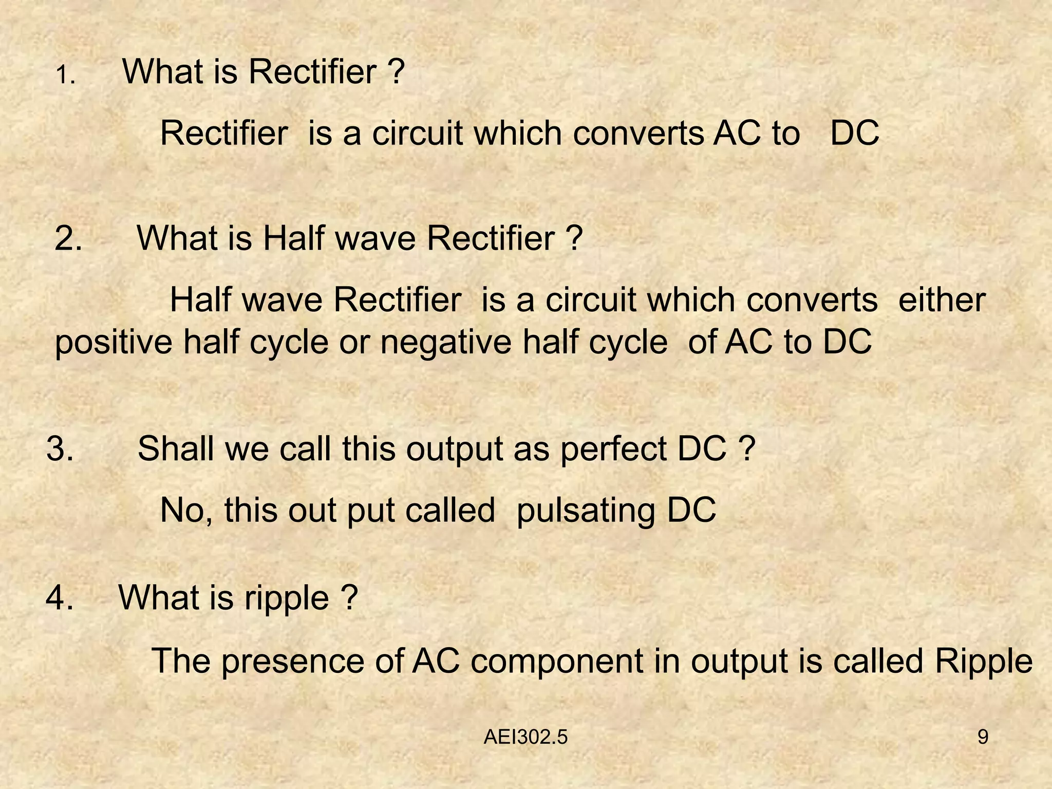 Rectifiers | PPT