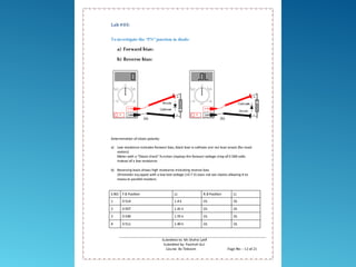 Electronics-I Practical Lab Work