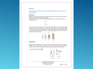 Electronics-I Practical Lab Work