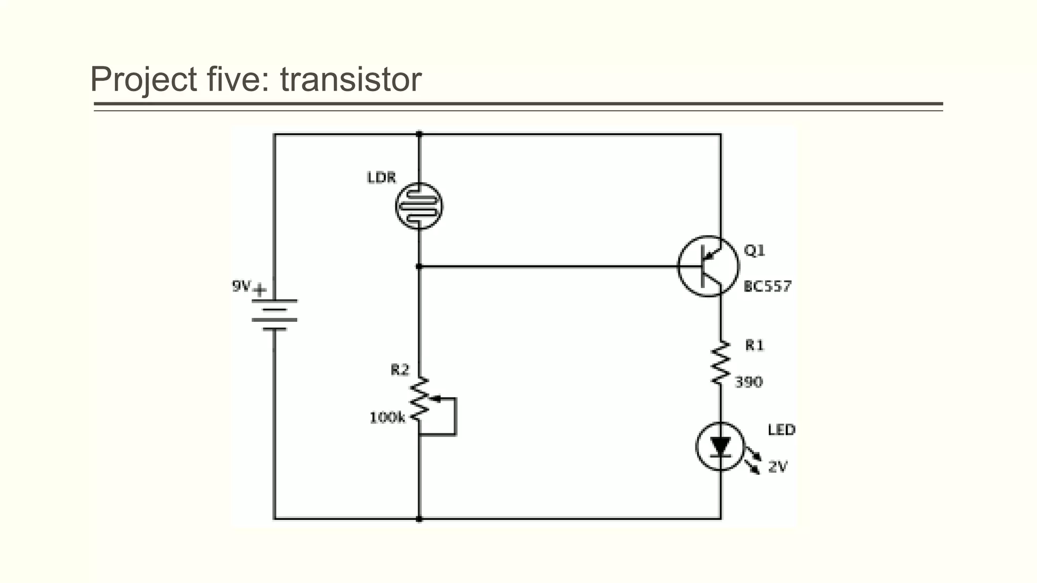 Project five: transistor
 