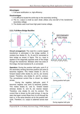 Diode Applications.pdf Diode Applications & Transistor Basics | PDF