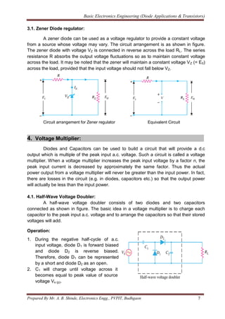 Diode Applications.pdf Diode Applications & Transistor Basics | PDF