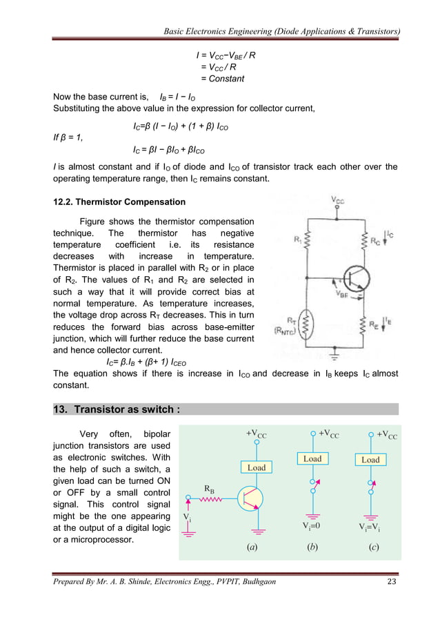 Diode Applications & Transistor Basics