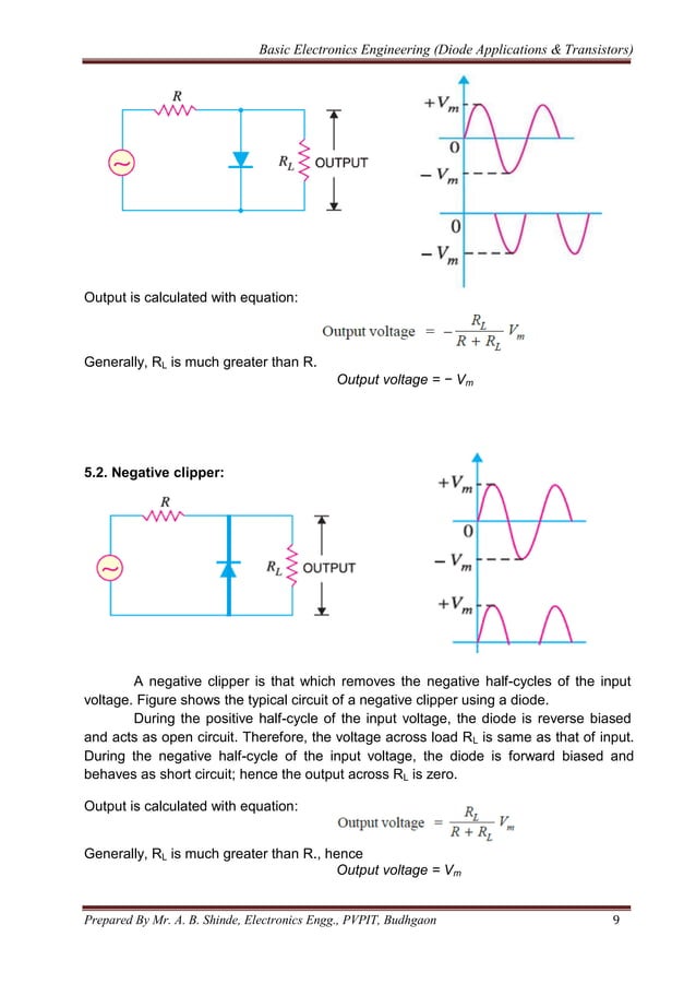 Diode Applications & Transistor Basics
