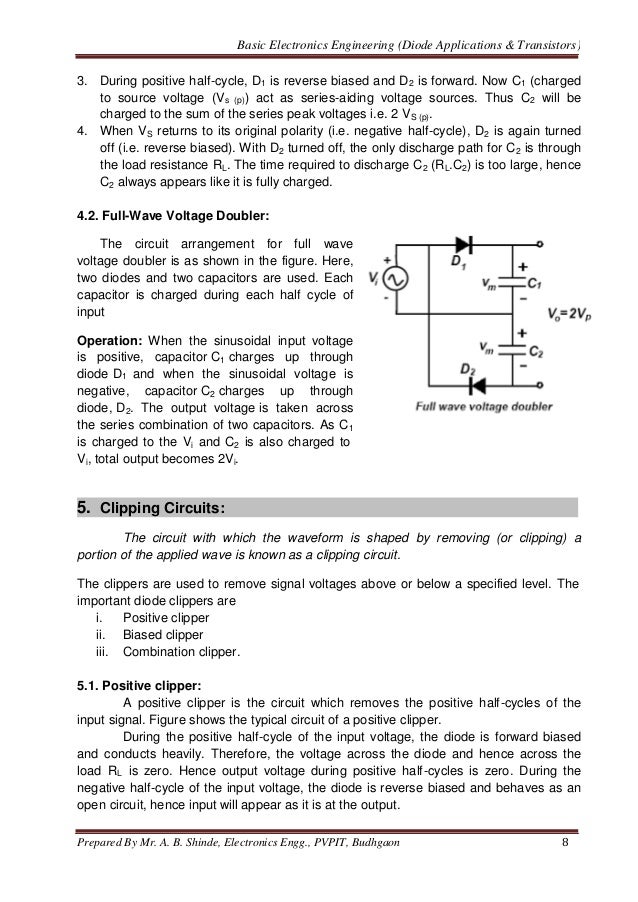 Diode Applications & Transistor Basics