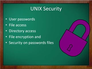 Unix Password Overview Electronic Security | PPTX