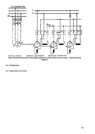 Ward−Leonard Control low−loss speed adjustment at the direct−current motor − General wiring
                                            diagram


4.3. Transformers


4.3.1. Single−phase Transformers




                                                                                                  80
 