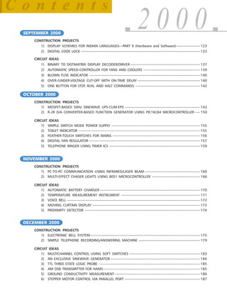 Electronics for you projects and ideas 2000 (malestrom) | PDF