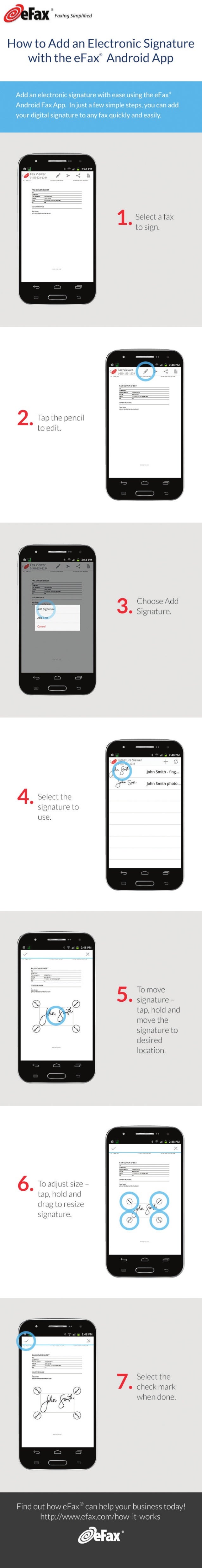 How to Add an Electronic Signature with the eFax Android App
