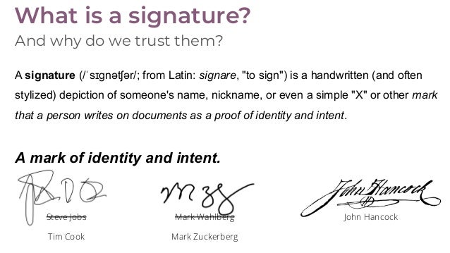 Electronic Signatures