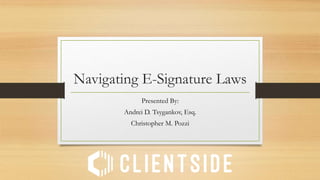 Navigating Electronic Signature Law In Florida | PPTX