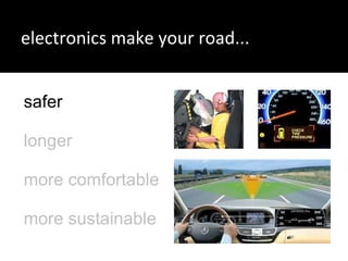safer longer more comfortable more sustainable electronics make your road... 