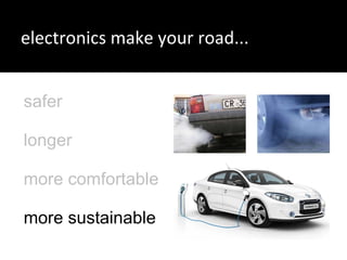 safer longer more comfortable more sustainable electronics make your road... 