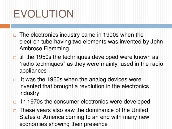 Electronics industry