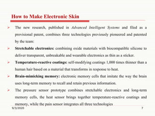 Electronic skin can react to pain like human skin | PDF