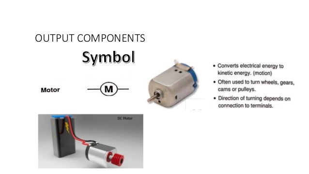 Electronics lesson output components