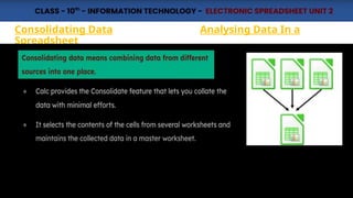 Electronic Spreadsheet for class-xii cbse | PPTX
