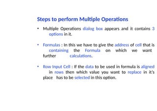 Electronic Spreadsheet Notes.. Libre office | PPTX