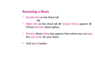 Electronic Spreadsheet Notes.. Libre office | PPTX