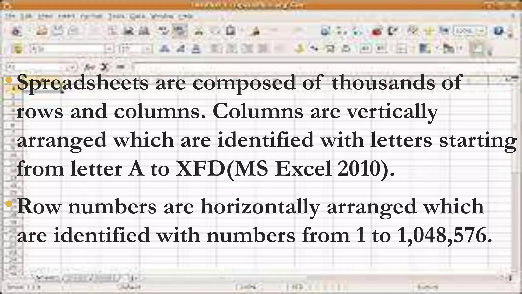 Electronic spreadsheet software pptx