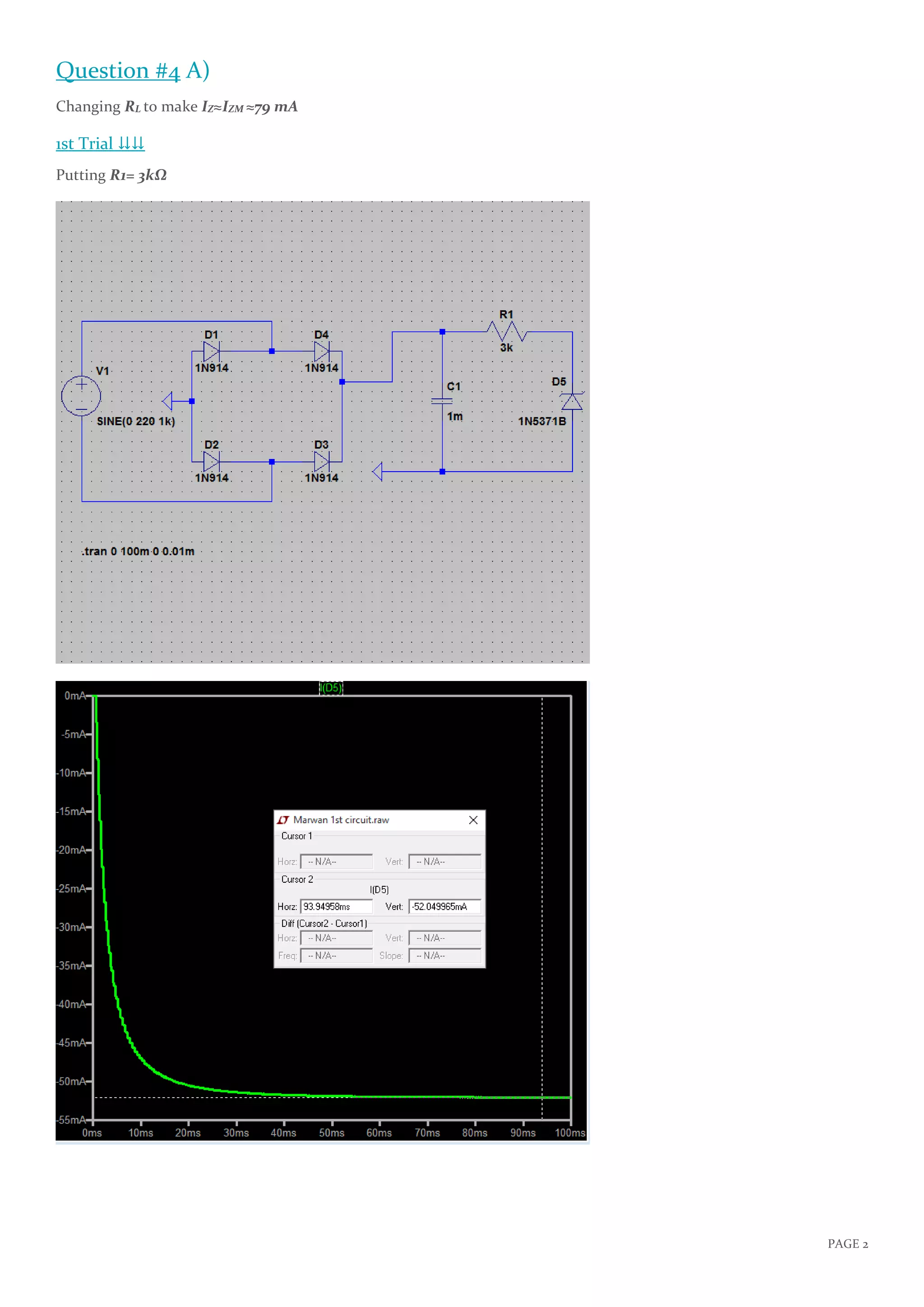 Solution to the Electronics Project using LTspice | PDF