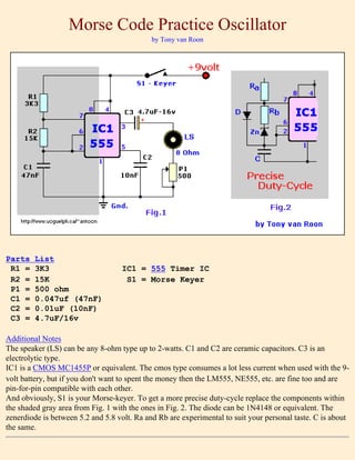 Electronics schematic circuits for the hobbyist | PDF