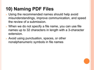 Electronic submission PPT | PPTX