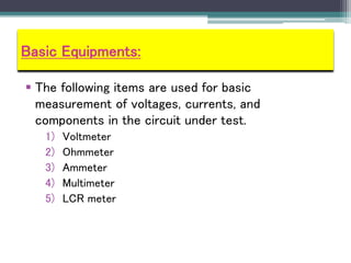 Electronic test instruments | PPTX