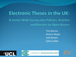 Electronic theses in the uk   conf presentation (1) Slide 1
