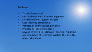 Electronic Warfare Threat Modeling and Simulation Training | PPTX