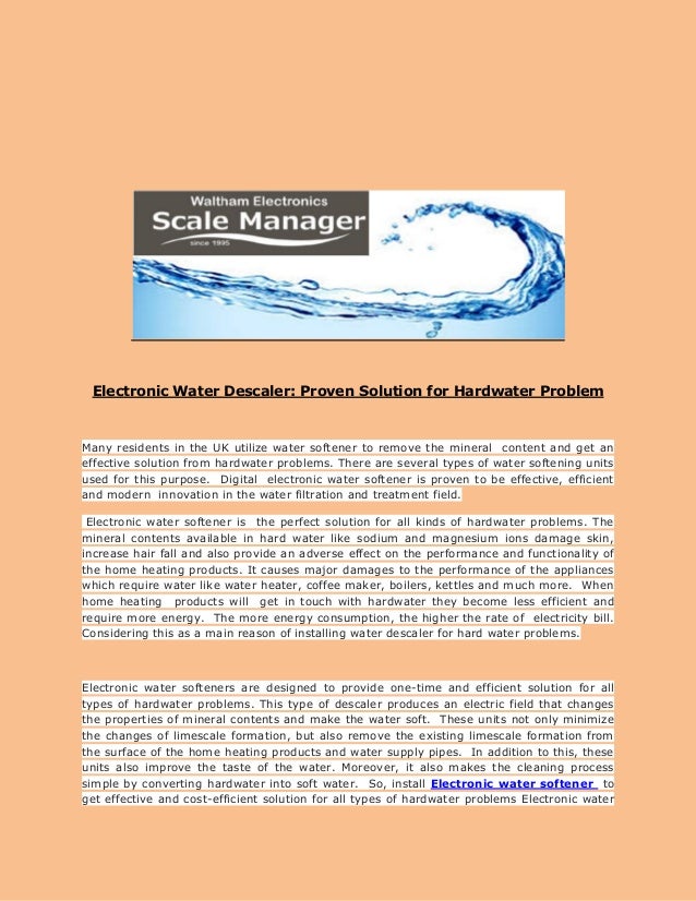 Electronic Water Descaler Do They Work