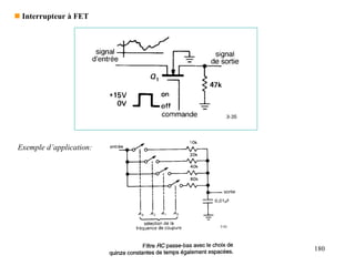 180
 Interrupteur à FET
Exemple d’application:
 