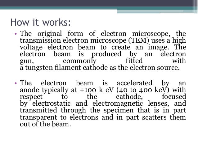 electron microscope how tem works