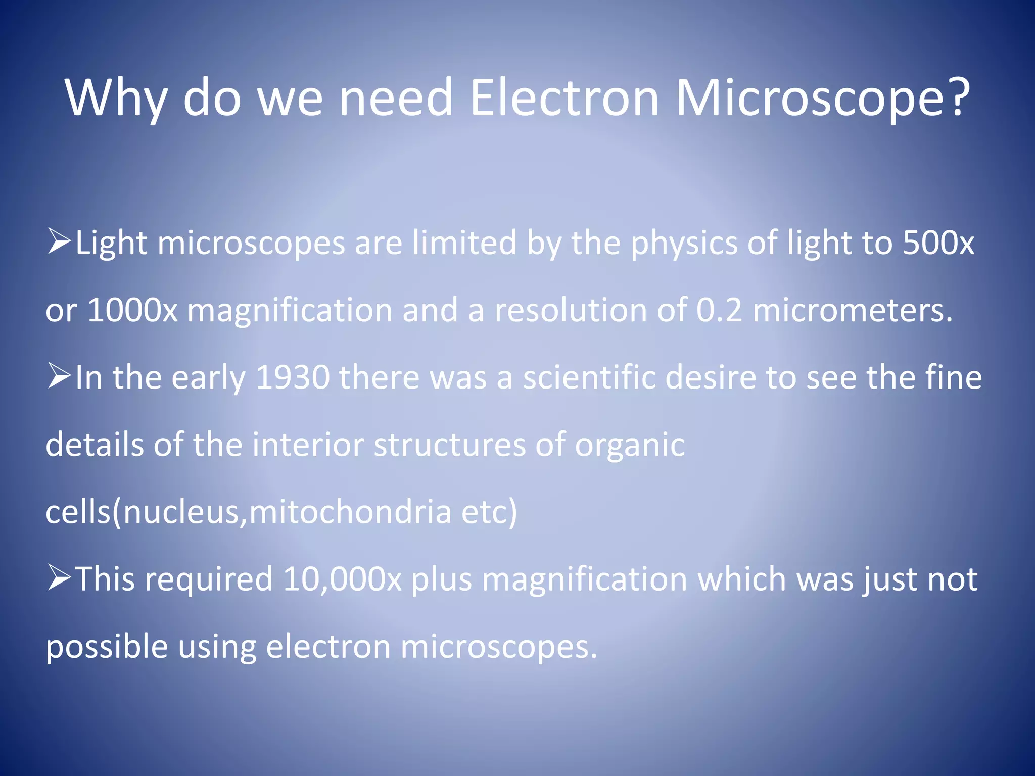 Electron microscope | PPTX