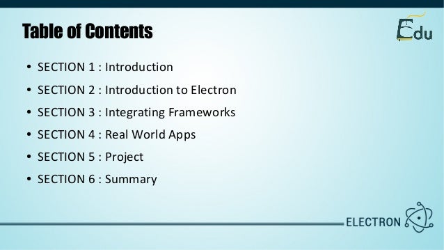 Beginners Guide to Electron Framework