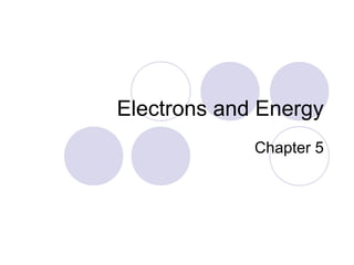 Electrons and Energy
Chapter 5
 