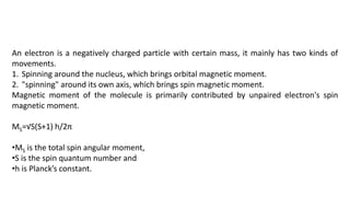 Electron spin resonance electron paramagnetic resonance | PPTX