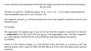 Electron spin resonance electron paramagnetic resonance | PPTX