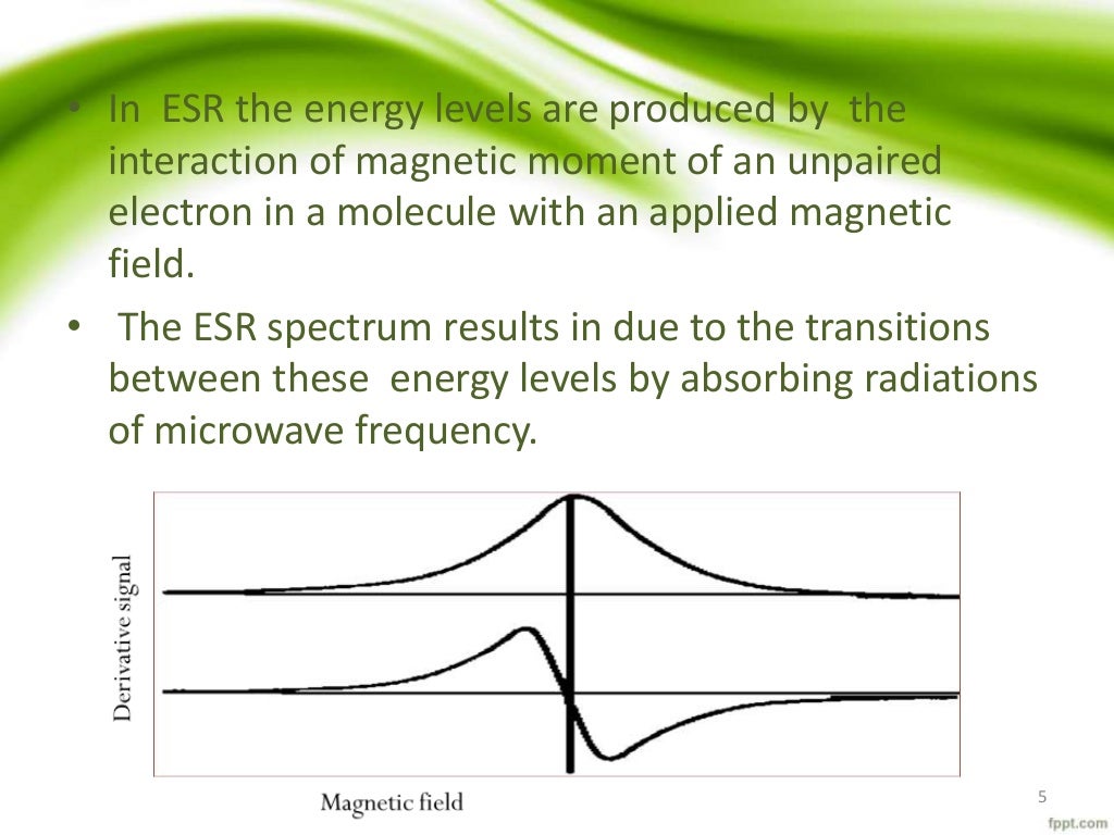 Electron spin resonance spectrometry