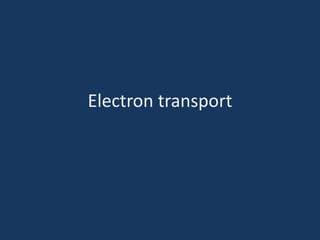 Electron transport
 