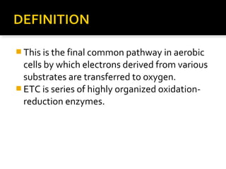 Electron transport chain | PPT