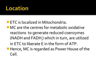 Electron transport chain | PPT