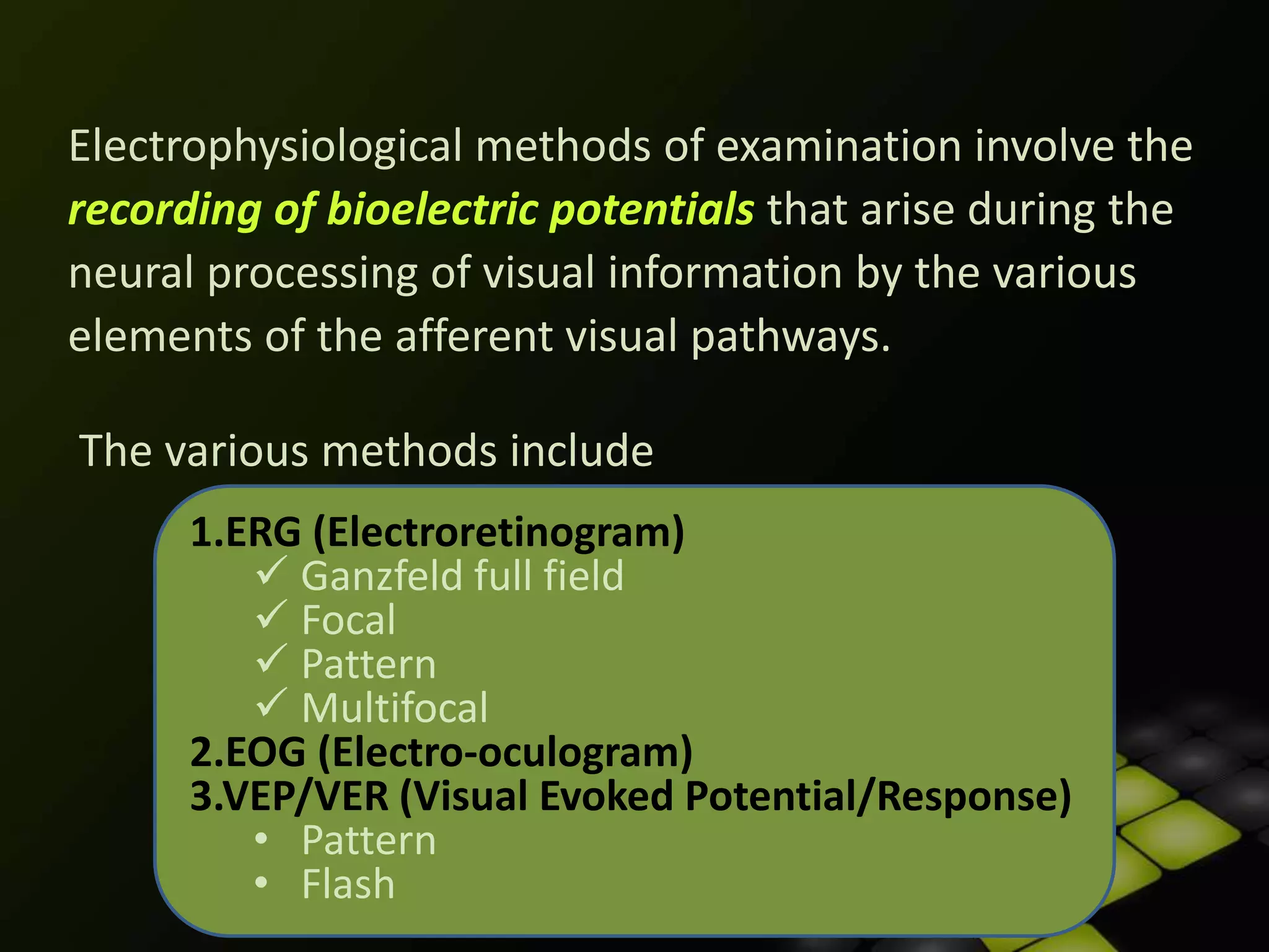 Electrophysiological tests | PPTX