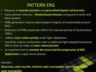 Pattern Erg Rgc Electrophysiological tests | PPTX