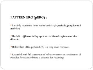 Pattern Erg Rgc Electrophysiology in Ophthalmology | PPT