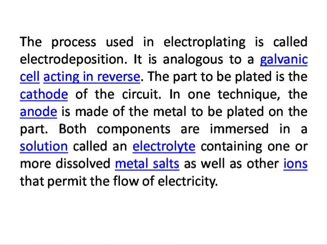 various uses of electroplating